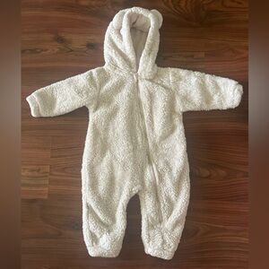 Cozy Cream Hooded Kids One Piece